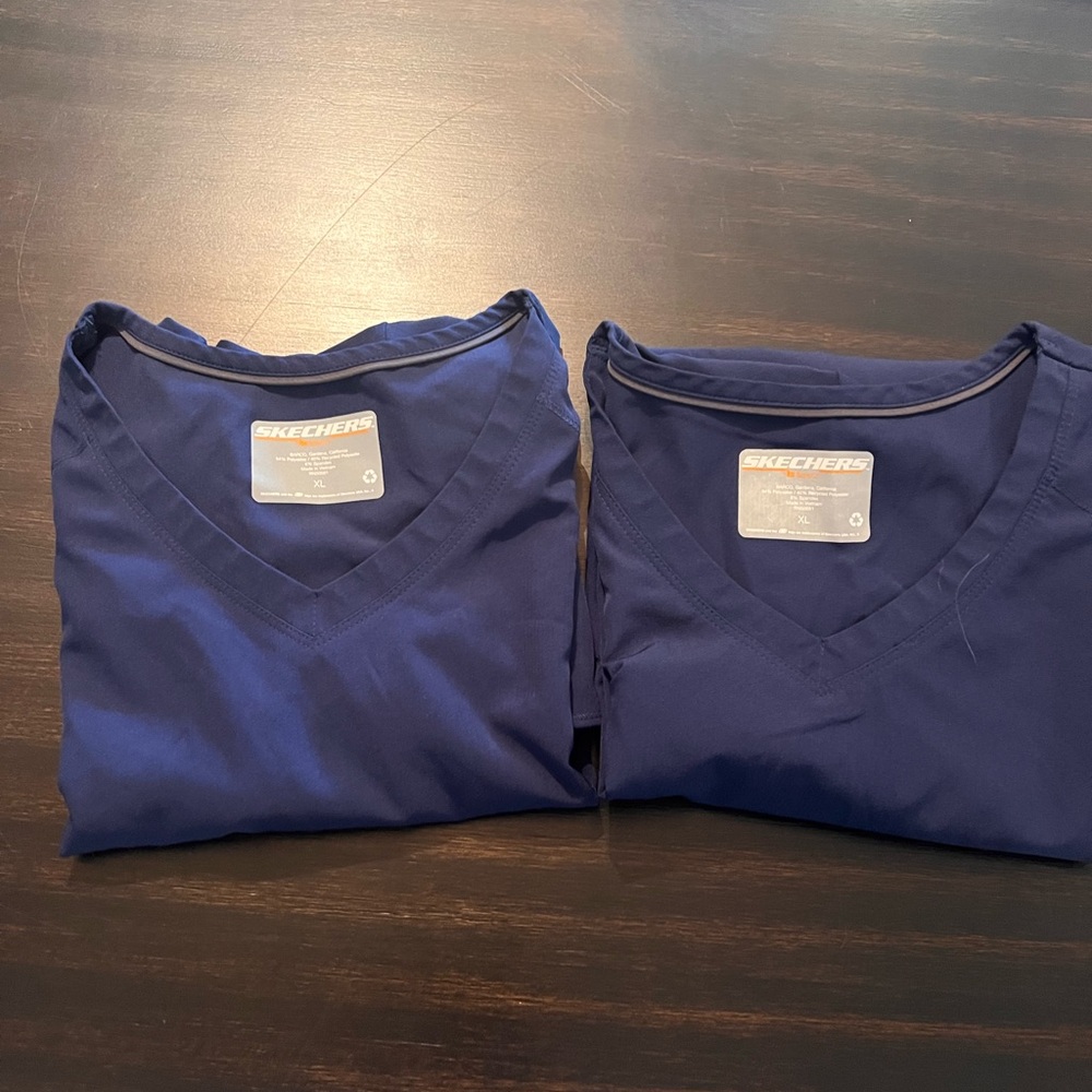 Skechers Women's Blue V-Neck Scrub Tops